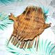 Panier vintage en rotin tressé - coupe à fruit vide-poche 1960-1970 Hippie