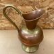 Antique villedieu copper pitcher & vintage brass handle