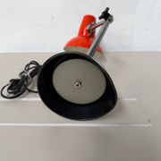 Lampe de bureau design 70 métal noire et orange