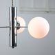 Vintage Italian Chrome and Opaline Chandelier