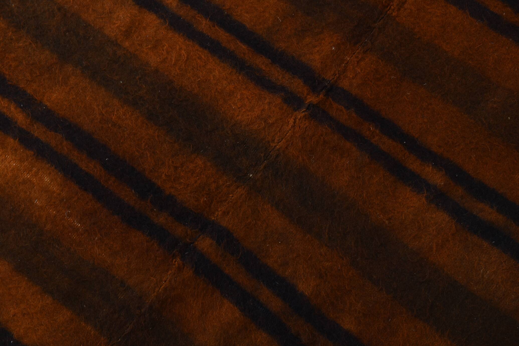 5x7 Striped Pattern Terracotta Vintage Kilim Rug, 146x220Cm