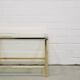 vintage gold & silver coffee table glass table top