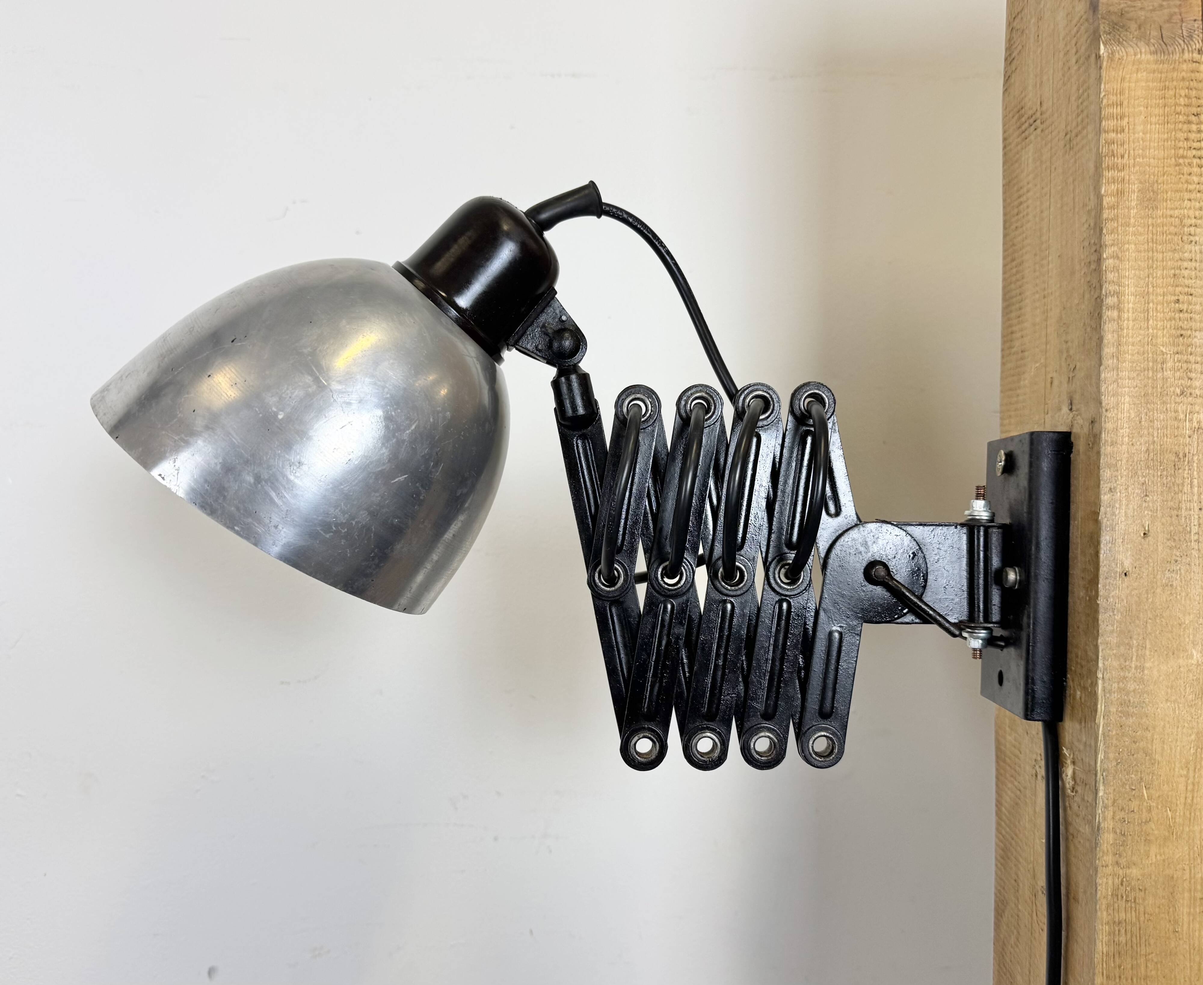 Industrial Midcentury Scissor Wall Lamp, 1950s