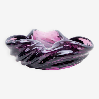 Purple murano glass ashtray