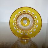 Set of 4 colored crystal wine glasses