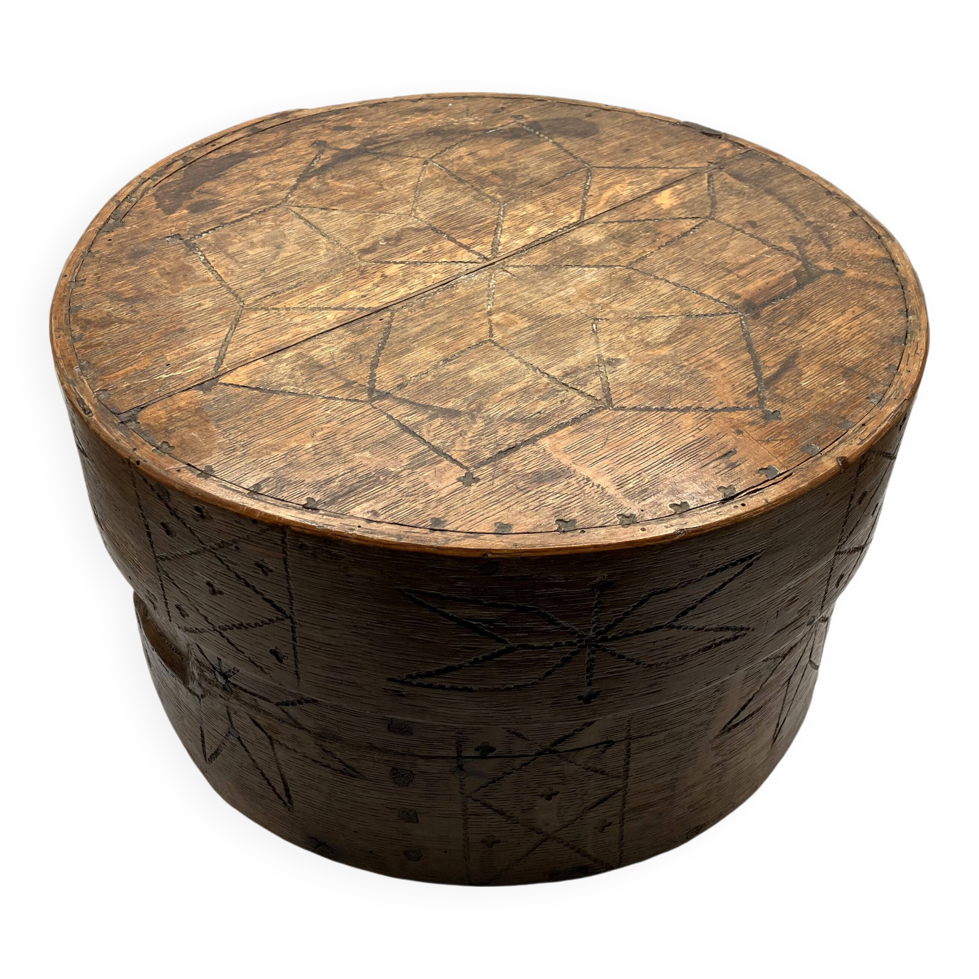 Antique Swedish Bentwood Box with Lid • Folk Art