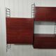 Scandinavian modular teak bookcase shelving system