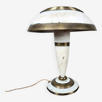 Lampe champigno tôle années 30