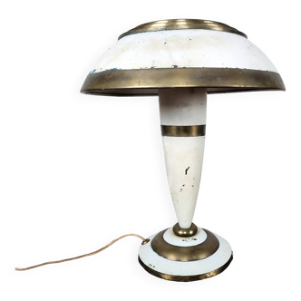 Lampe champigno tôle années 30