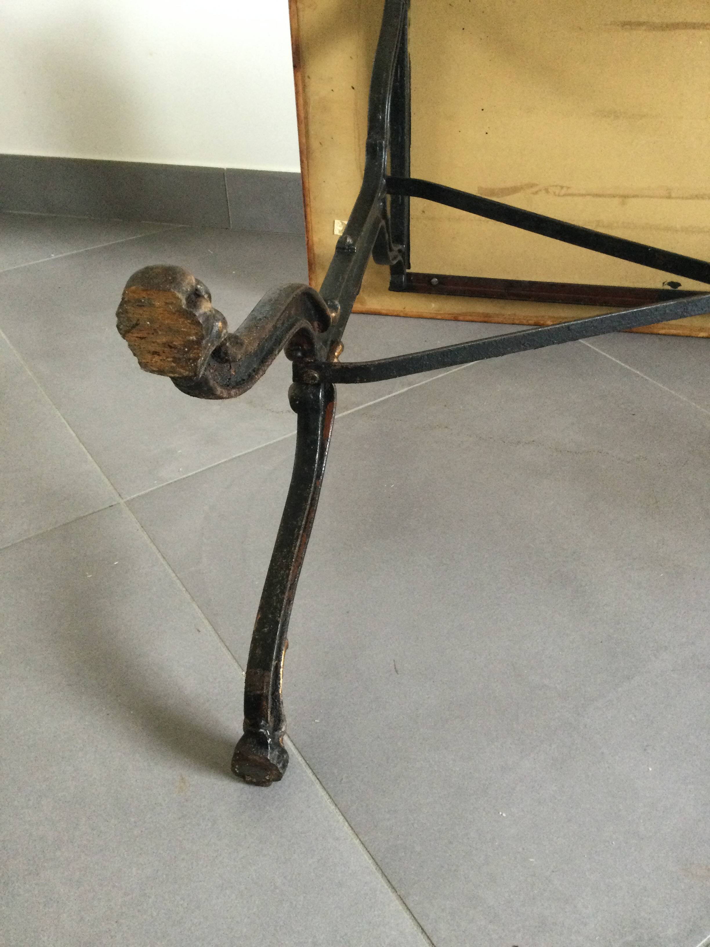 Wrought iron bistro table