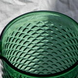 Vintage emerald green color glass pitcher