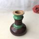 Handmade glazed ceramic candle holder