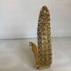 Large worked brass coat hook