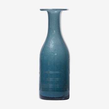 Vase en verre bleu de 1952 par Erik Höglund, Suède