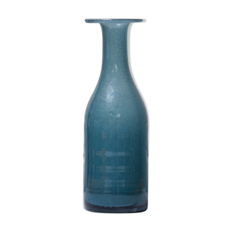 Glass vase blue of 1952 by Erik Höglund, Sweden