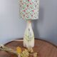 Ceramic bedside lamp, Liberty fabric lampshade, unique creation
