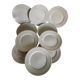 Ensemble de 10 assiettes à dessert anciennes en faïence rose pâle