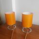Paire de lampes tubes vintage Orange Pop & Chrome
