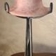 Antique wrought iron floor lamp, 1900, with a glass shade, 40x15.
