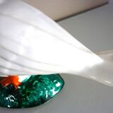 Glazed ceramic bird, signed Vallauris with bright colors