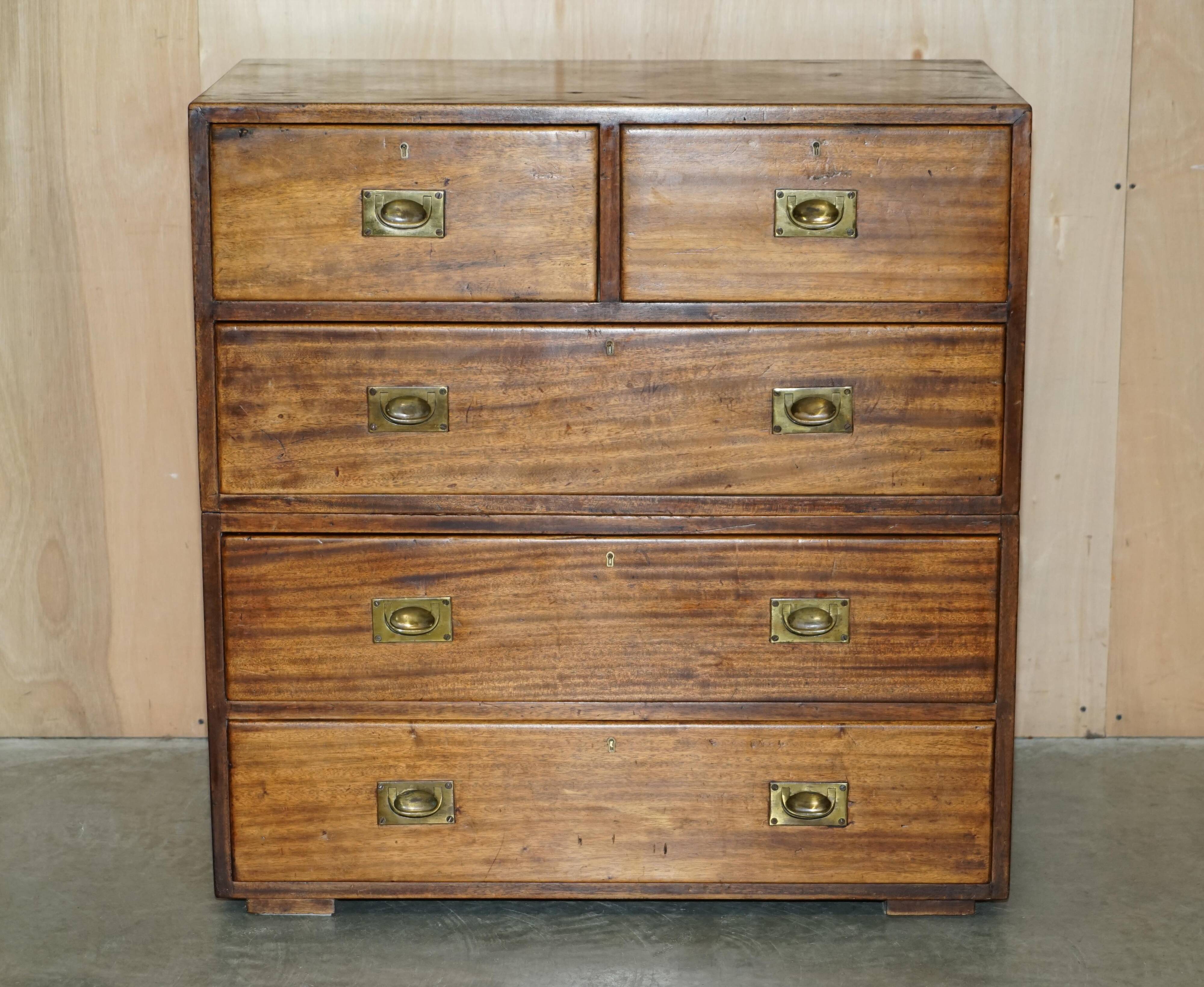 Military campaign chest in mahogany circa 1880