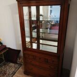 Display cabinet in solid walnut