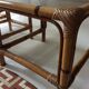 Trio de tables basses en rotin vintage