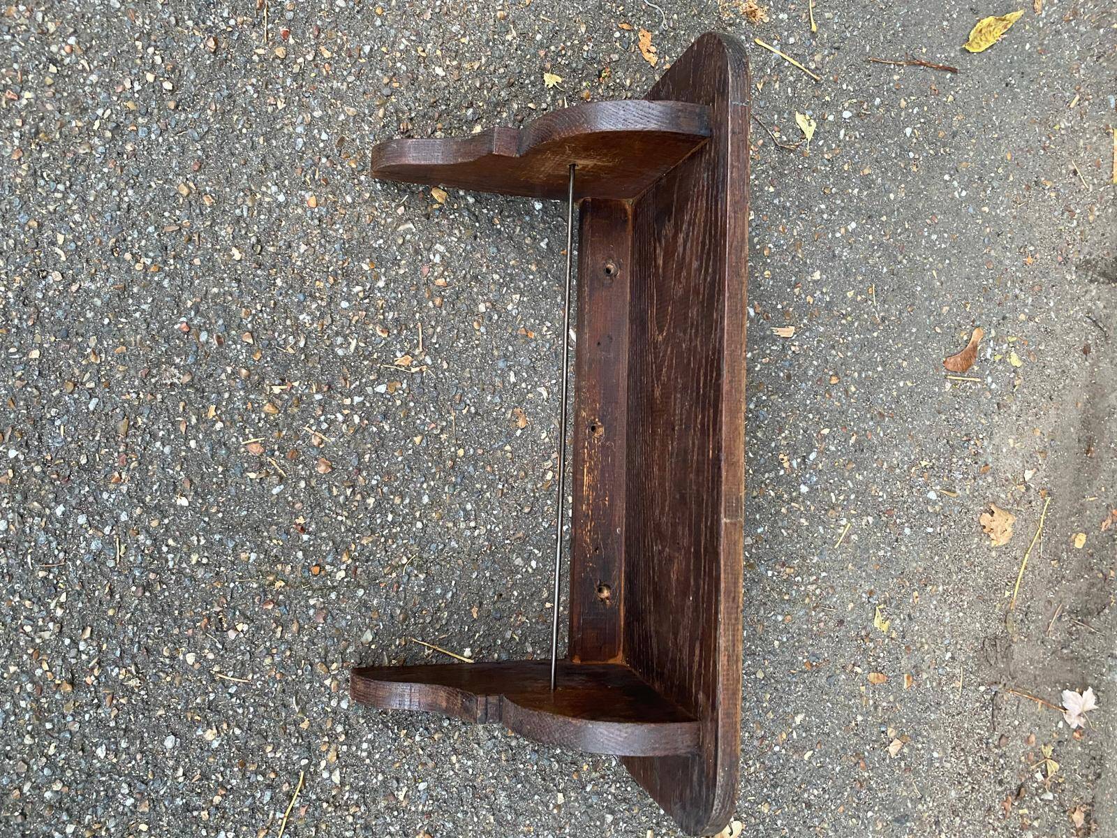 19th century solid wood wall shelf