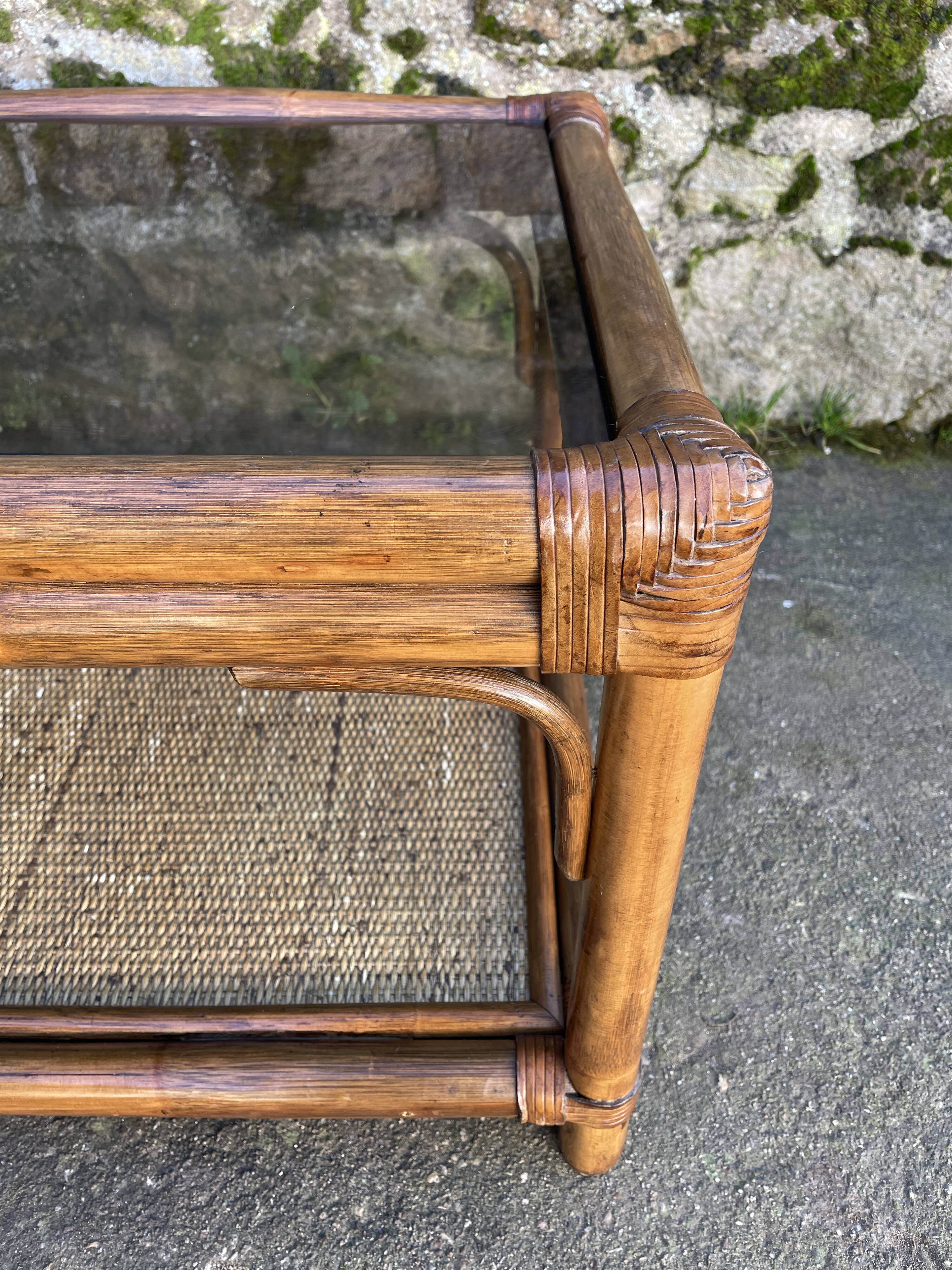 Roche Bobois bamboo coffee table