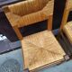 4 chaises paillées années 50
