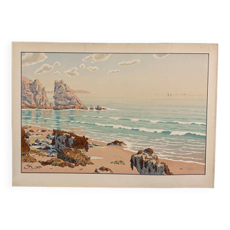 Lithograph by Henri Rivière Aspects of Nature - The Sea