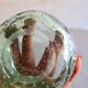 Daum green ashtray or empty pocket in bubbled glass