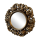 Vintage convex witch mirror – carved gilded wood – 1960s