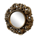 Vintage convex witch mirror – carved gilded wood – 1960s