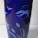 Art Deco stoneware salt glaze vase from Betschdorf signed Schmitter - decor stork, height 18 cm.