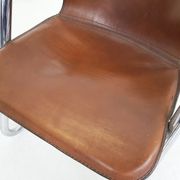 Fauteuil en cuir brun pour Cidue, Italie