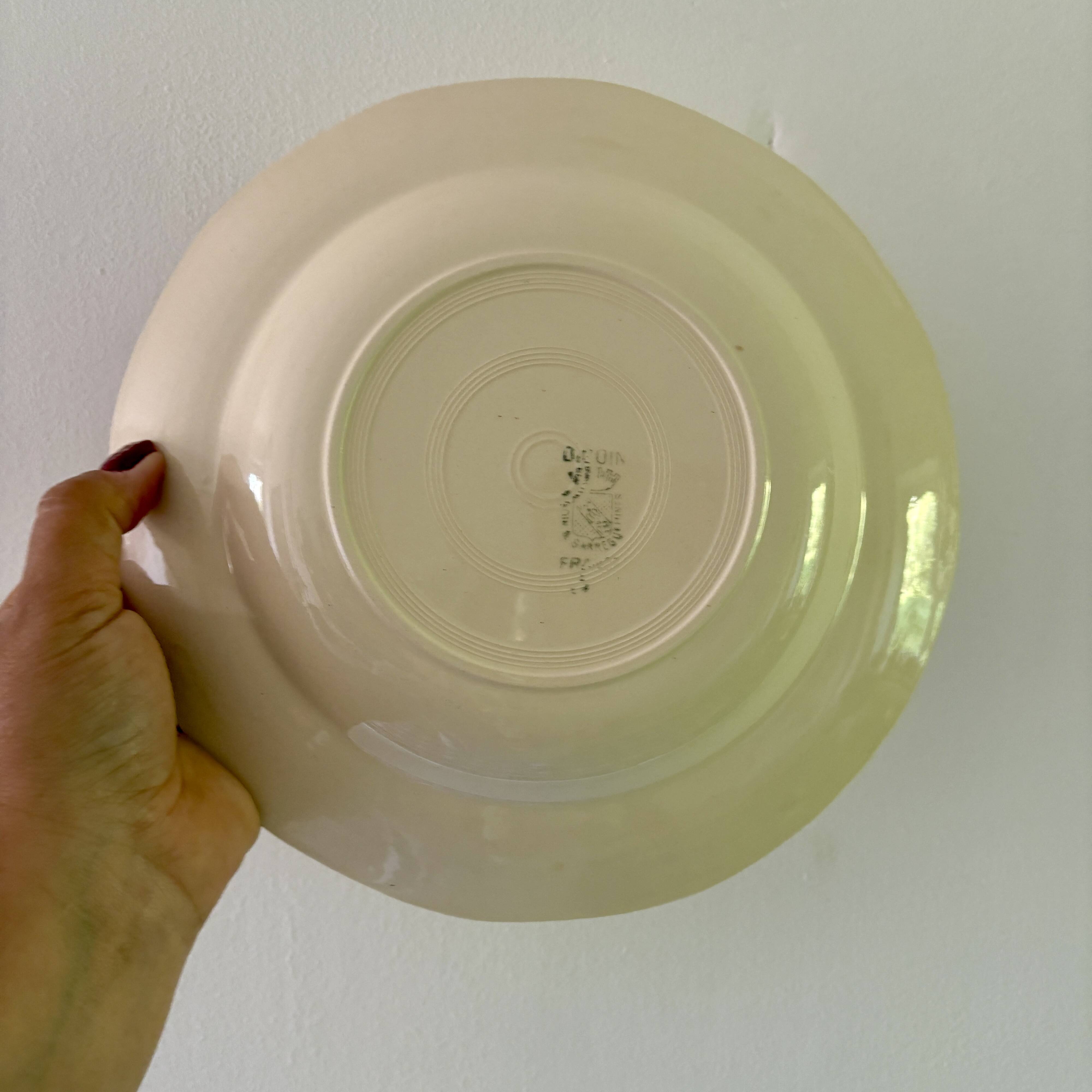 Set of 8 mismatched vintage soup plates