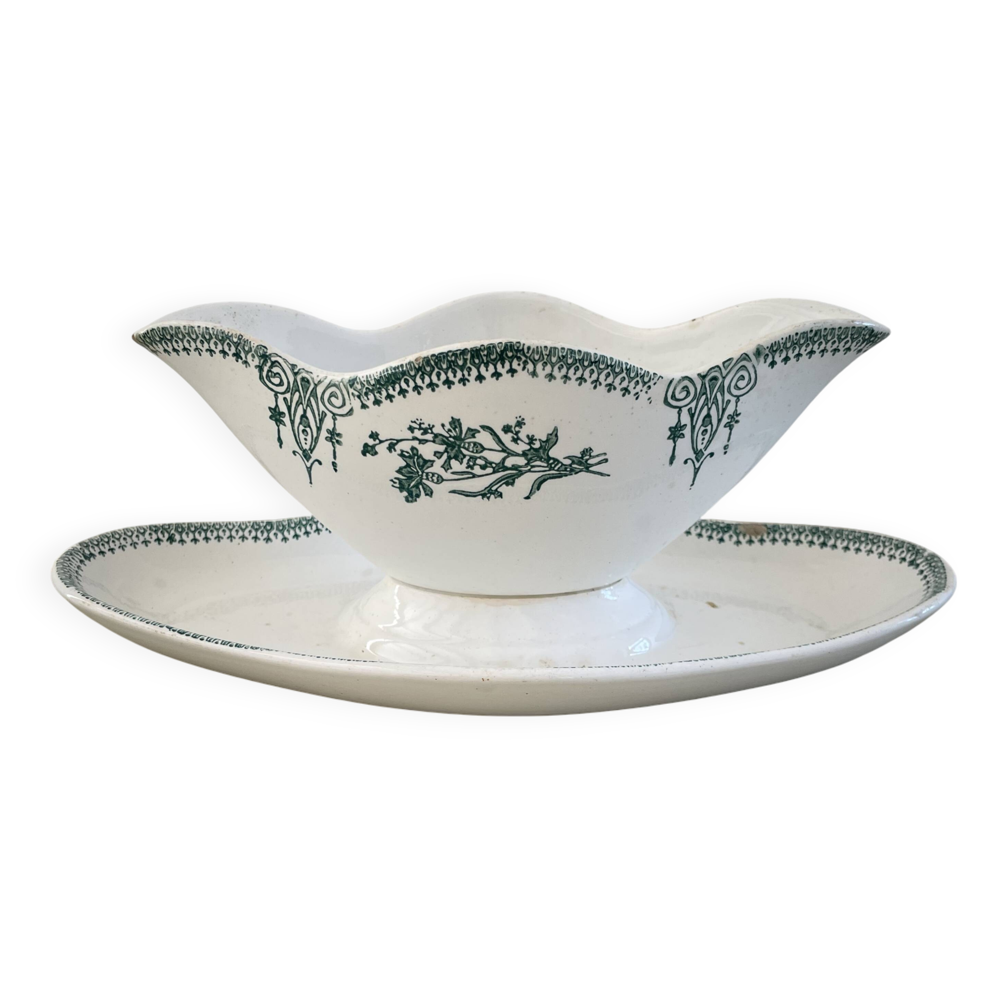 St Amand ironstone sauceboat