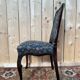 Suite de 6 chaises Chippendale anglais XIXe – Acajou, tissu jacquard