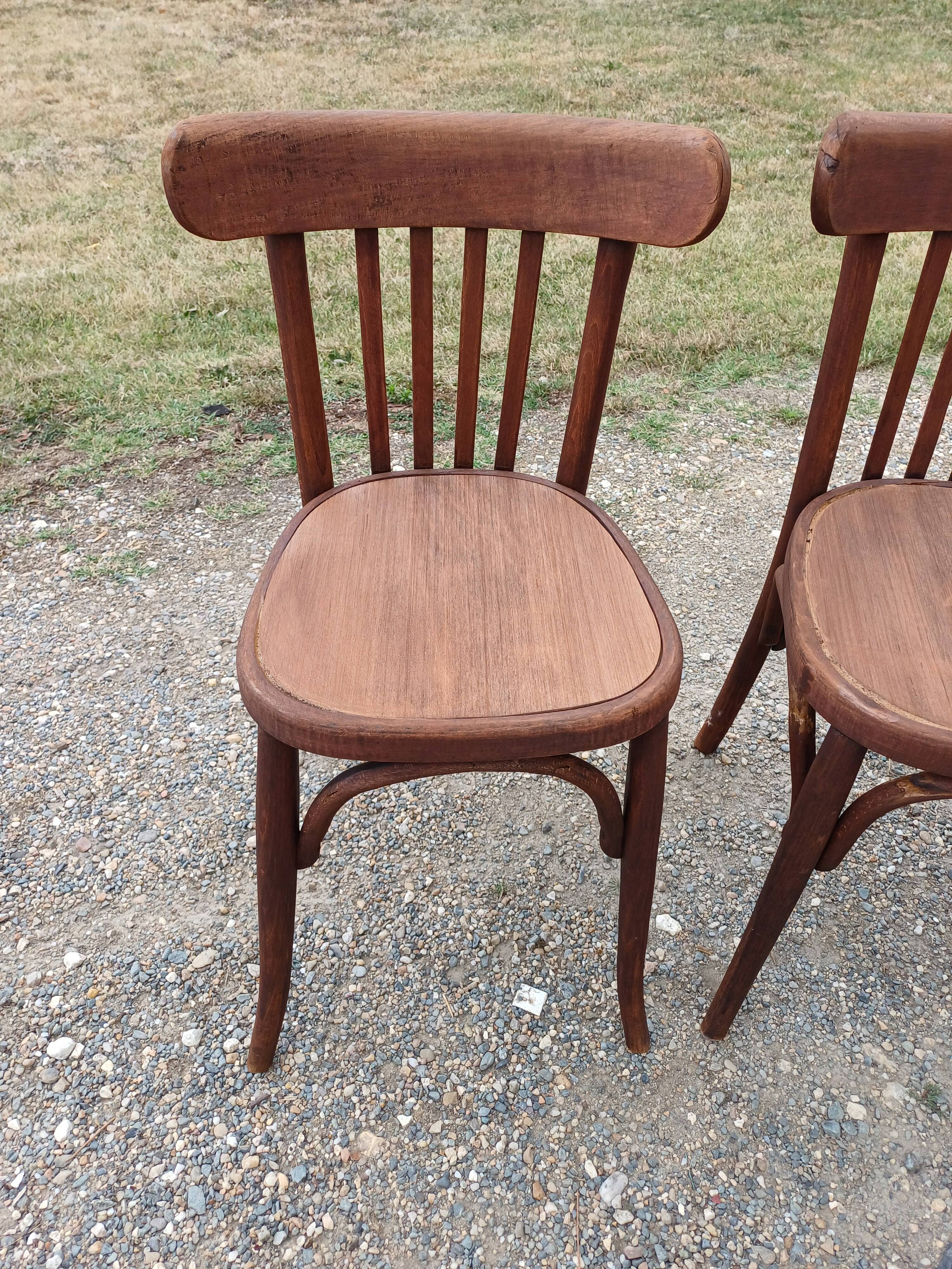 5 Thonet wooden bistro chairs