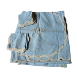 tea set tablecloth and towels monogram NP