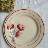 6 old flat plates mismatched in earthenware