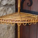 Rattan Corner Shelf by Franco Albini, 1960s