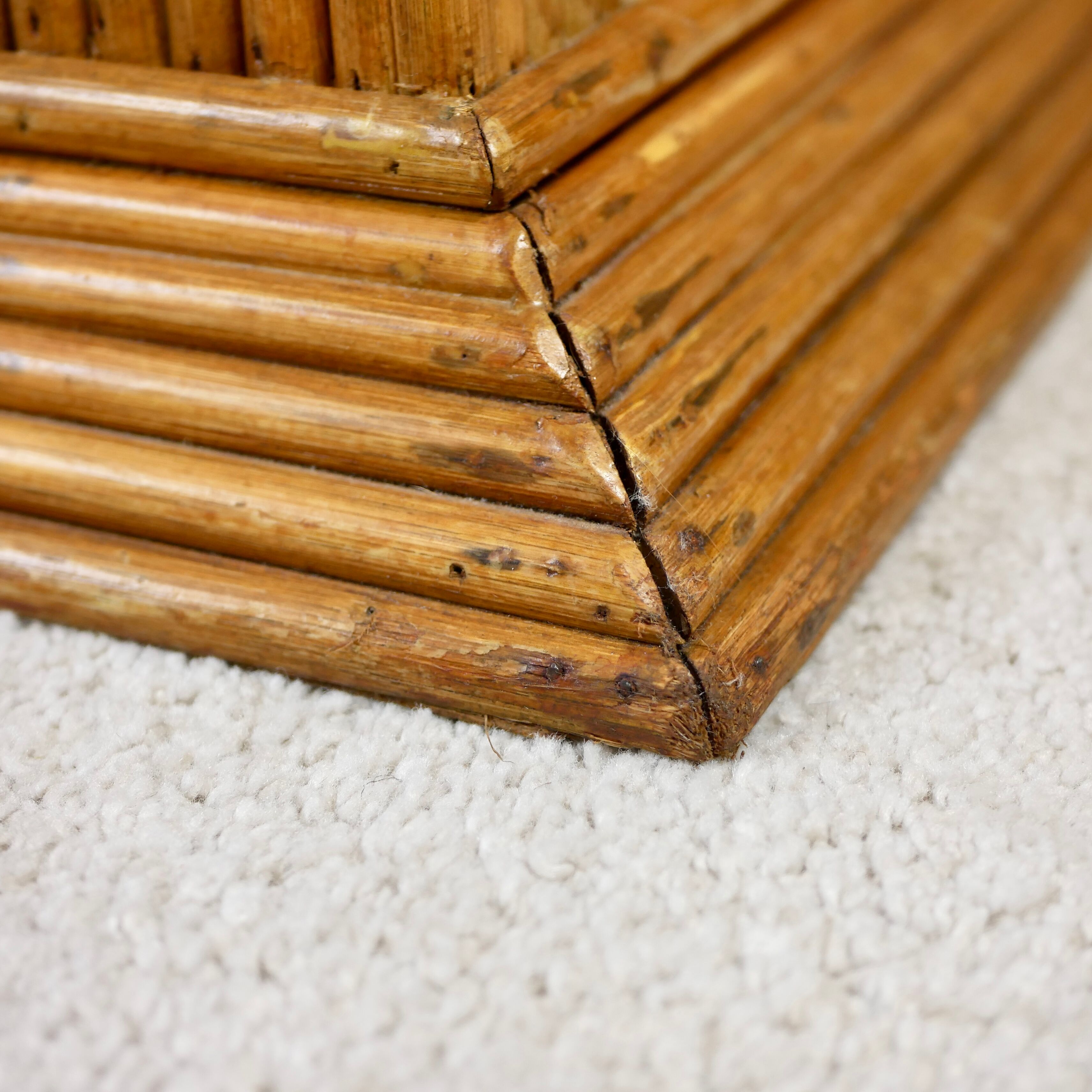 Pair of rattan pedestals 60s