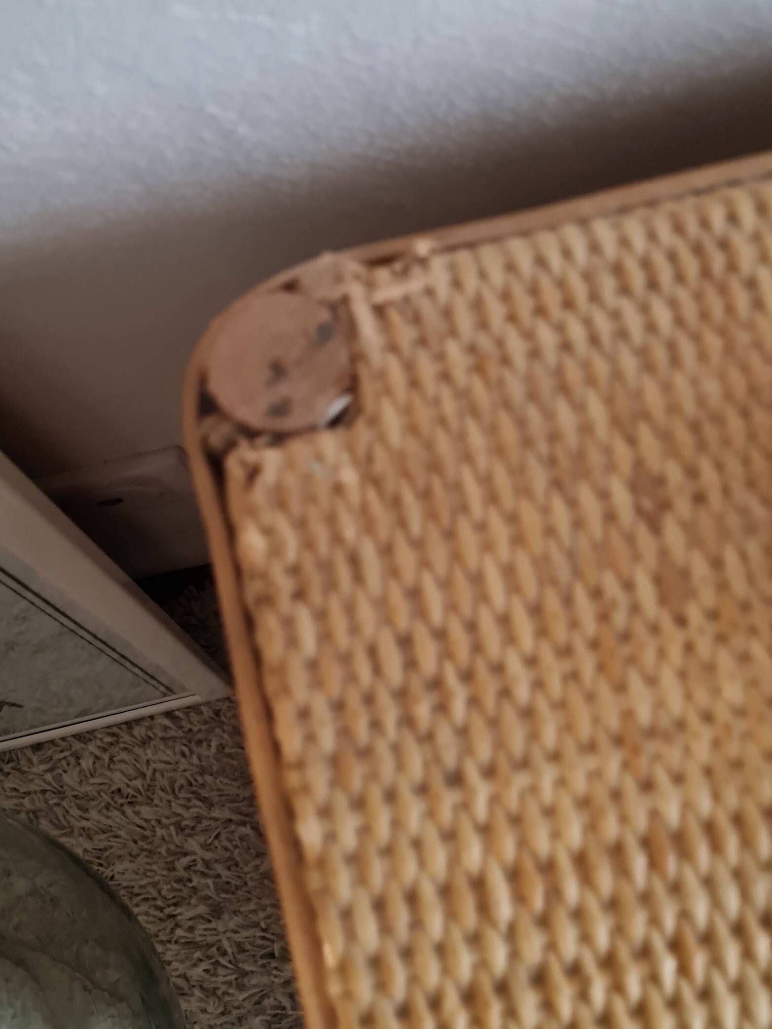 Vintage rattan chest of drawers circa 1970s