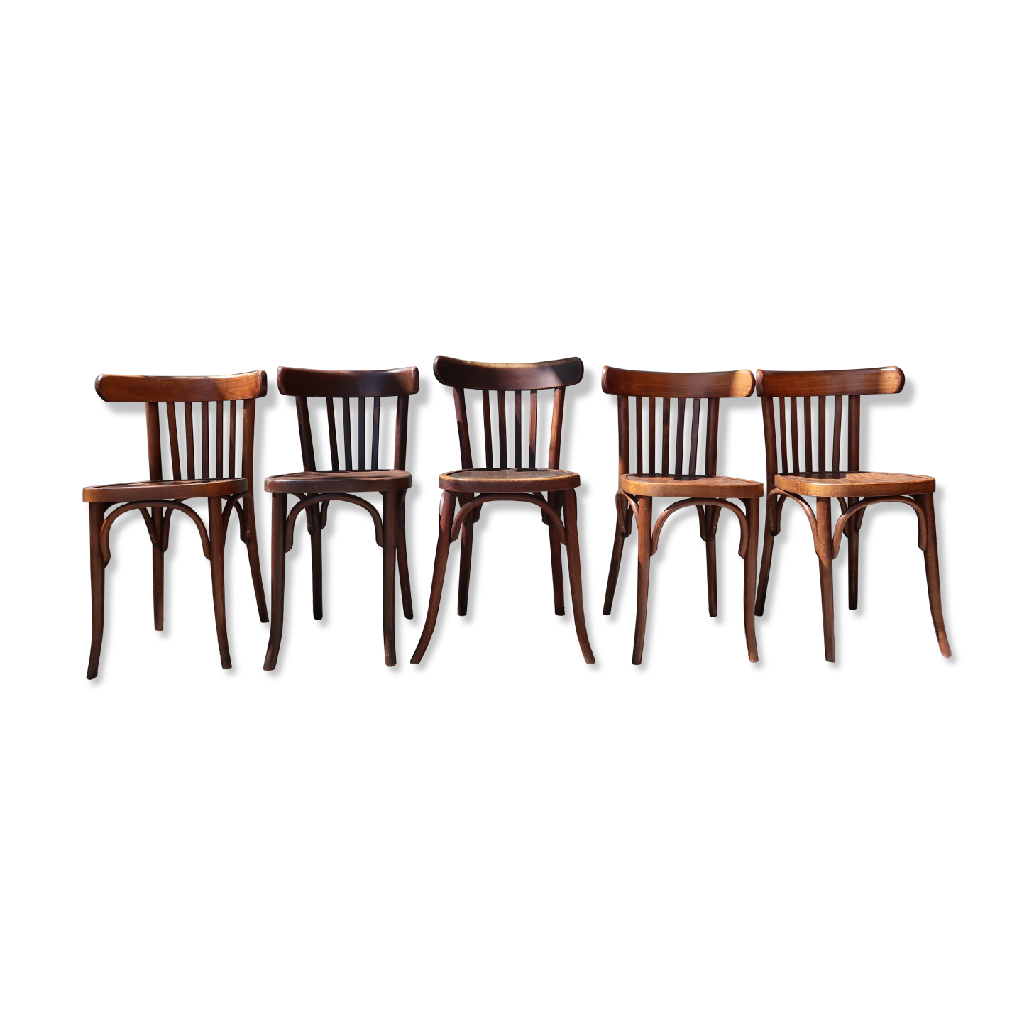 Lot of 6 vintage bistro chairs