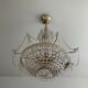 Balloon chandelier in brass and crystal grapevines