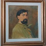 Oil portrait on canvas from the 1920s - painted on the back - Giuseppe Torelli (1881 -1959)
