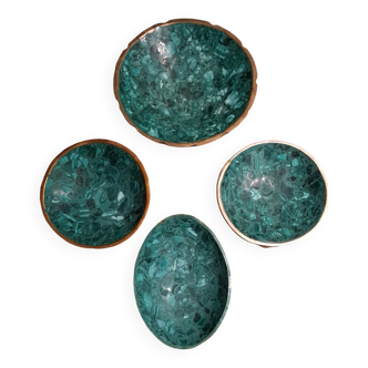 Set of malachite bowls
