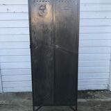 Antique riveted metal cloakroom